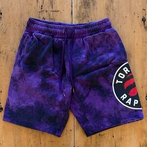 Men’s NBA Purple Tie-Dye NBA Raptor’s Shorts US S VGUC